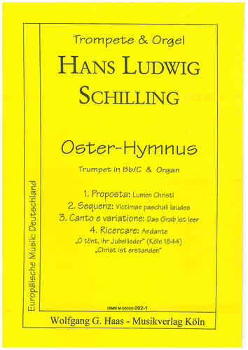 Schilling, Hans Ludwig 1927- 2012   - Easter Hymn For Trumpet, Organ