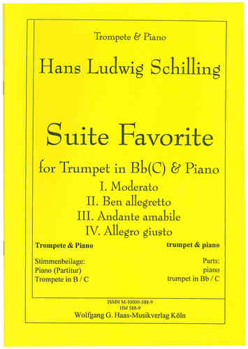 Schilling, Hans Ludwig 1927- 2012  -Favorite for Trumpet, Piano