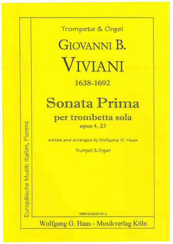 Viviani,Giovanni B.1638-1692; Sonata Prima op.4 für Trompete und Orgel