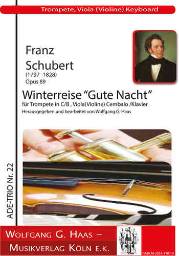Schubert, Franz 1797-1828 -Winterreise "Bonne nuit," pour trompette en Ut / Si bémol, alto (violon)