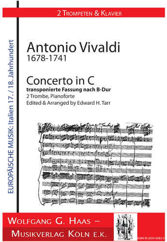 Vivaldi, Antonio 1678-1741  -Concerto in C per 2 Trombe transponierte Version