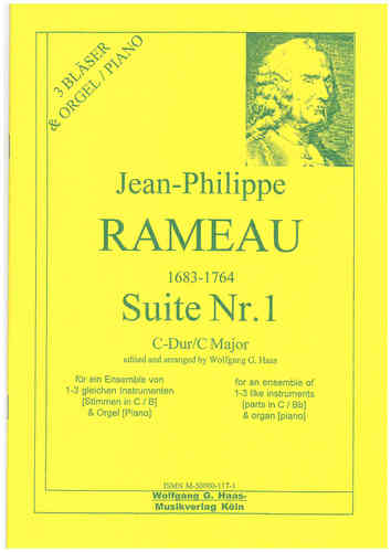Rameau, Jean-Philippe 1683-1764 Suite no. 1 en Do Mayor para 3 trompetas, órgano / piano de