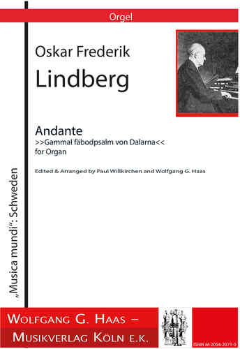 Lindberg, Oskar Frederik  1887-1955 Andante >>Gammal fäbodpsalm von Dalarna<< para órgano
