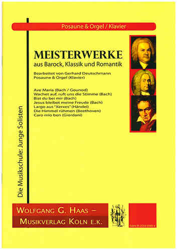 Obras maestras del barroco, clásico y romántico, trombone and órgano