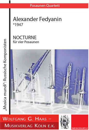 Fedyanin, Alexander * 1947: Nocturno para 4 trombones Partitura con Set