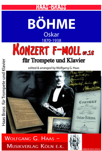 Böhme, Oskar (Boehme) Konzert für Trompete und Klavier f-moll op. 18