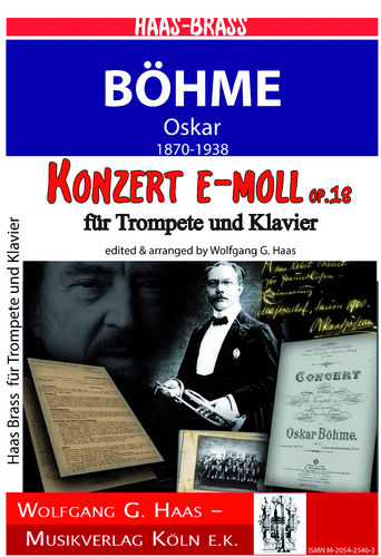 Böhme, Oskar (Boehme) Konzert für Trompete und Klavier e-moll op. 18