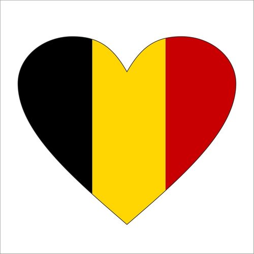 Cadora  Belgien - Magnetschild Kühlschrankmagnet in Herzform Flagge