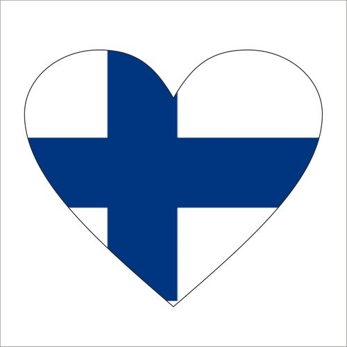 Cadora  Finnland - Magnetschild Kühlschrankmagnet in Herzform Flagge