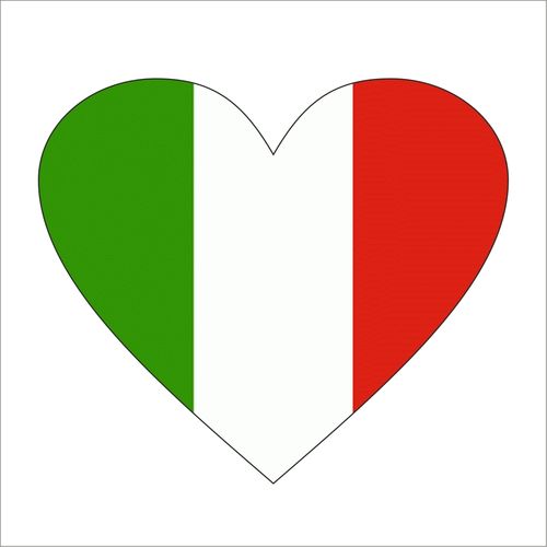 Cadora  Italien - Magnetschild Kühlschrankmagnet in Herzform Flagge
