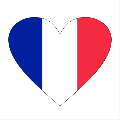 Cadora  Frankreich - Magnetschild Kühlschrankmagnet in Herzform Flagge