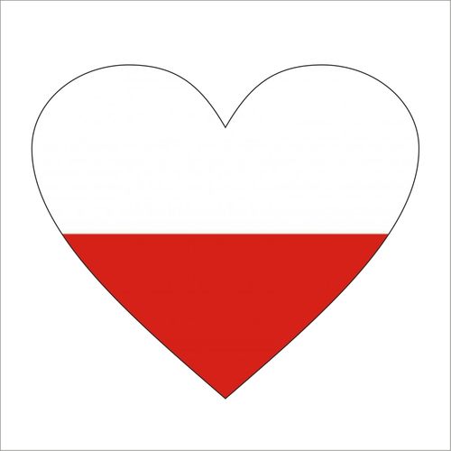 Cadora  Polen - Magnetschild Kühlschrankmagnet in Herzform Flagge
