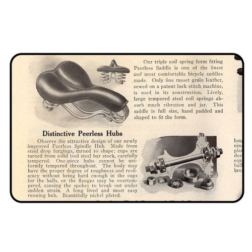 Cadora Magnetschild Kühlschrankmagnet Vintage Retro Werbung Fahrrad Sattel Anzeige Zeitung USA