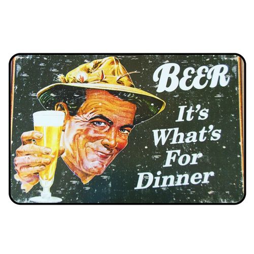 Cadora Magnetschild Kühlschrankmagnet Vintage Retro Werbung Beer it´s what´s for dinner Bier