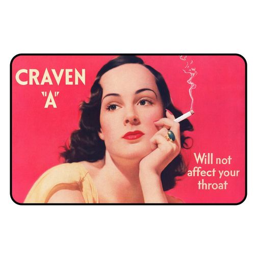 Cadora Magnetschild Kühlschrankmagnet Vintage Retro Werbung Craven A Frau woman Zigarette Rauchen