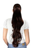 Ponytail/Extension BROWN/BRUNETTE mix very long, slightly wavy 70 cm Butterfly CLAMP/Claw Grip