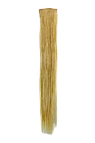 1 x Two Clip Clip-In extension strand highlight straight 3,5 inch wide 18 inches long bright blond