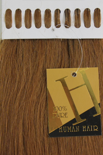 Set 100 Gramm (100 x 1 Gramm) 100% Human Hair Extensions I-Tips Bondings long medium brown 18"