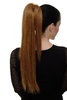 Hairpiece micro clamp, combs, elastic draw string straight voluminous long strawberry blond 23 "