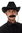 MU12-1B Mustache 100% Human Hair black Cowboy Wild West Bandit Gangster