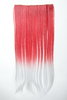 Halfwig 5 Micro Clip-In Extension long straight two extreme bright colours mix fiery red white 23"