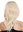 Lady Quality Wig Shoulder Length Short Wavy Middle Parting Ombre Black Platinum Blond