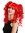 Lady Cosplay Quality Wig bob + 2 removable ponytails pigtails curled bangs ringlets fiery red