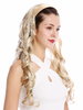 Hairpiece half wig Clip-In Extension alice band very long slightly curled ashen blond 27" TYW60871H