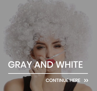 White and gray Party & Fun Wigs