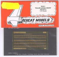 Aircraft Canopy Details mod., Reheat Photoetched Parts, 1/72