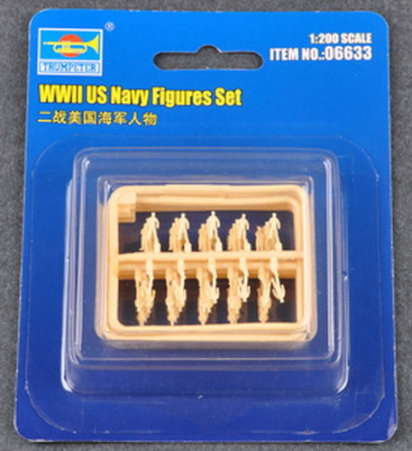 US Navy Figuren Set, WWII, 1/200 Plastic Kit