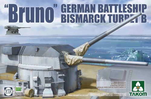 "Bruno" Geschützturm der Bismarck, 1/72 Plastikbausatz