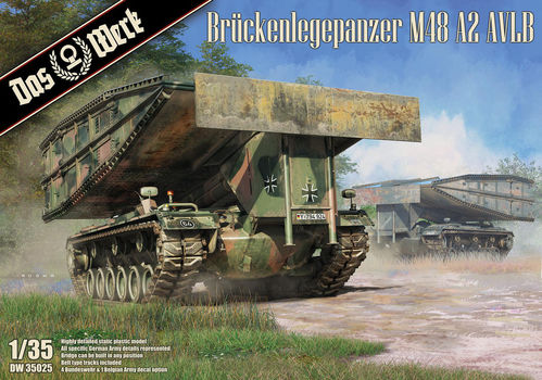 M48A2-AVLB Brückenlegepanzer, BW/Belgien, 1/35-Plastikbausatz.