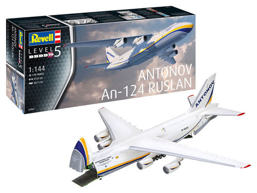 Antonov An-124 Ruslan, World Largest Cargo Aircraft, 1/144 Plastic Kit
