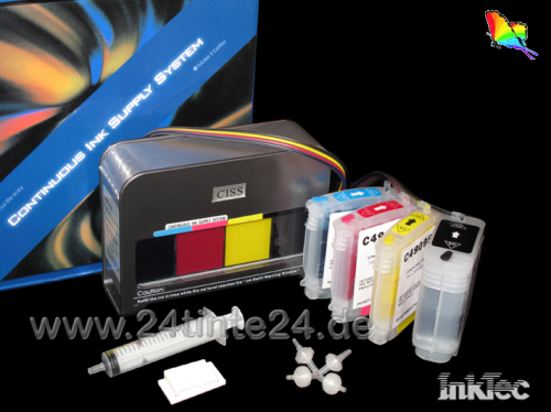 CISS Tanks im Box (!) kompatibel zu HP Officejet Pro mit Patronen Nr. 940, 940 XL inklusive 580 ml Tinte