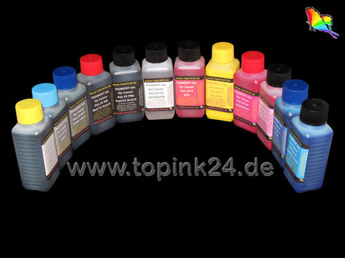 Nachfüllset / Tinte Pigment UV für Canon PGI-29 PGI-39