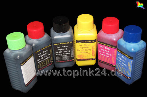 Nachfüllset / Tinte Pigment UV für HP Designjet Z5400 & HP 70 772