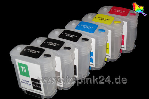 Refillable ink cartridge with ARChip for HP Designjet Z5400 with HP 70 772