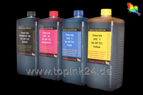 Refill kit foto ink Ink pigment UV & DYE for HP Designjet T120 T520 with HP 711