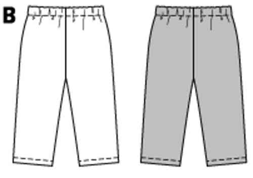 Nähpaket Mädchen-Capri-Leggings, für Burda-Schnitt 9615, Modell B, Gr. 98 bis 158