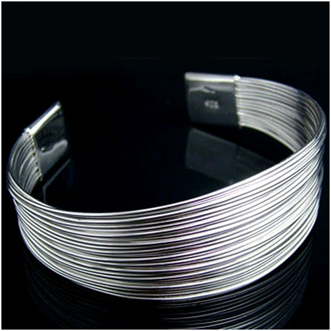 925er Silber Set - Armreif-Ohrringe-Ring