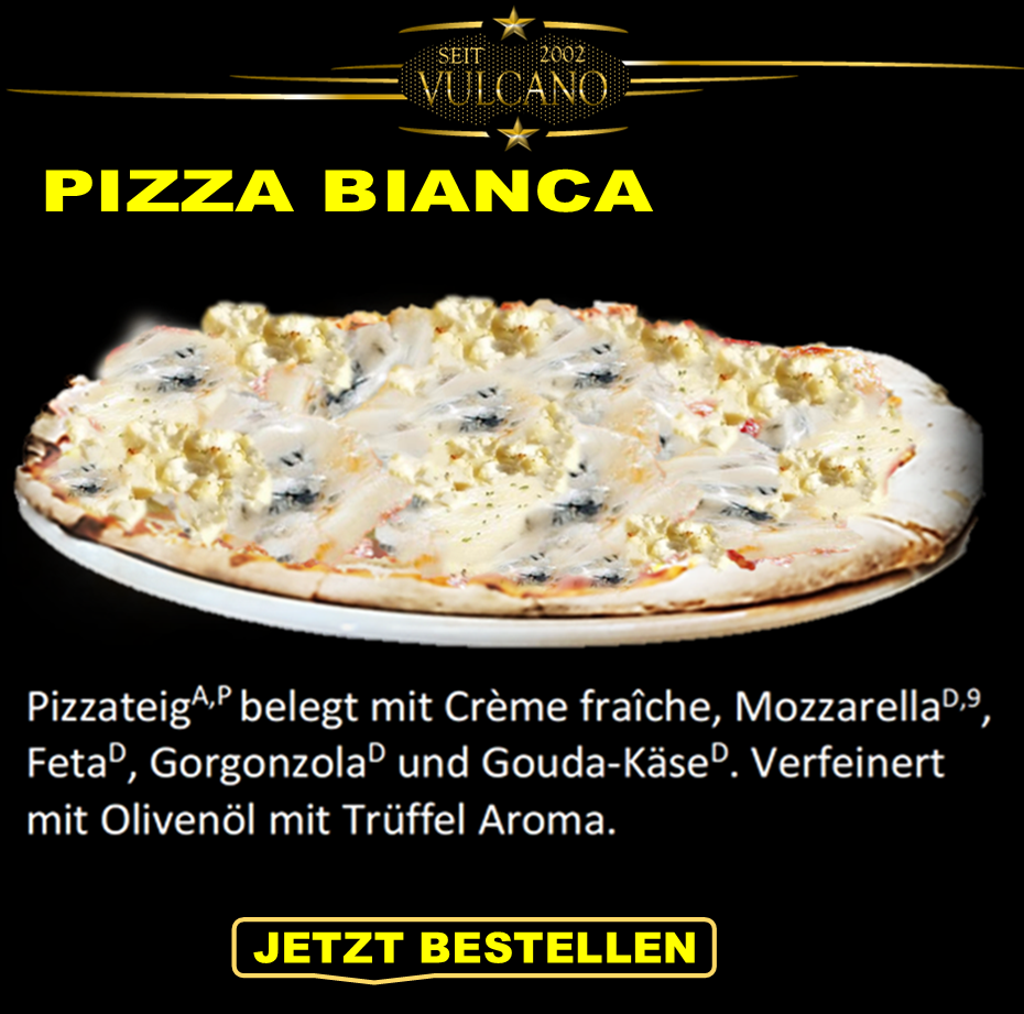 PIZZA BIANCA 24Cm. - VULCANO STEINOFEN PIZZA IN ERFURT BESTELLEN