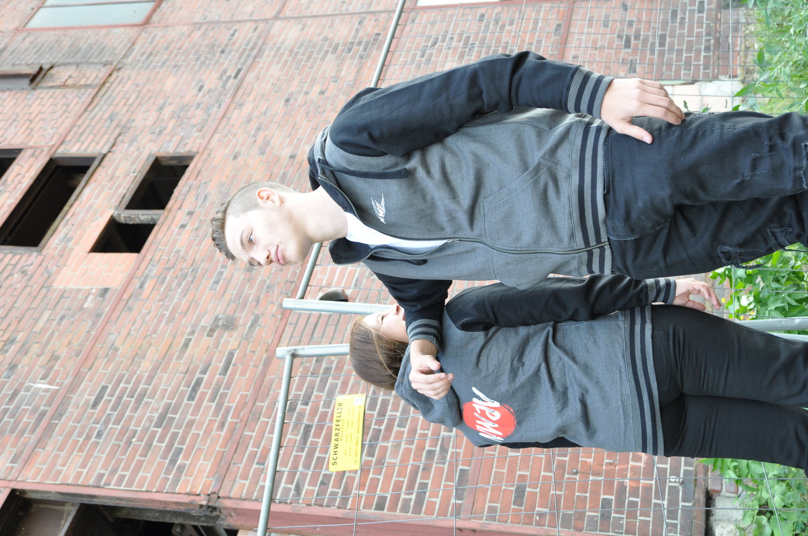 Collegejacke Hoodie black/charcoal