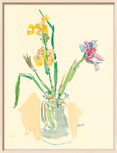 Oskar Kokoschka: Bild "Gelbe und violette Iris" (1979)