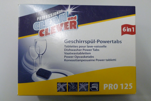 PRO125 Geschirr-Powertabs 6in1 CLEAN and CLEVER, 60 Tabs á 20g