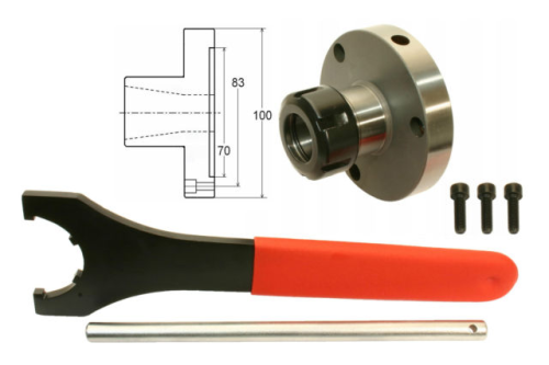 Spannzangenfutter Aufnahmeflansch 100mm ER32