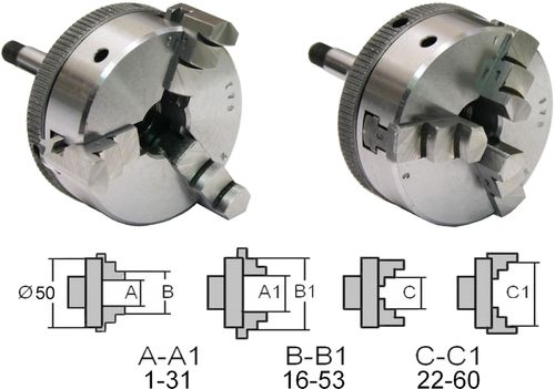 Dreibackenfutter Schaft 6mm für LORCH Uhrmacherdrehbank