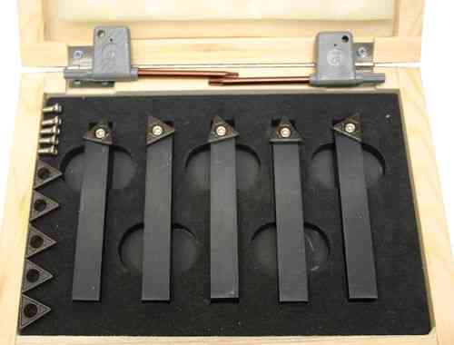 SET HM Drehstahl mit Wendeplatten 5-teilig Drehmeissel 12x12mm