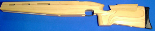 Scheibengewehrschaft mit verstellbarer Backe für Mauser M98 Schichtholz
