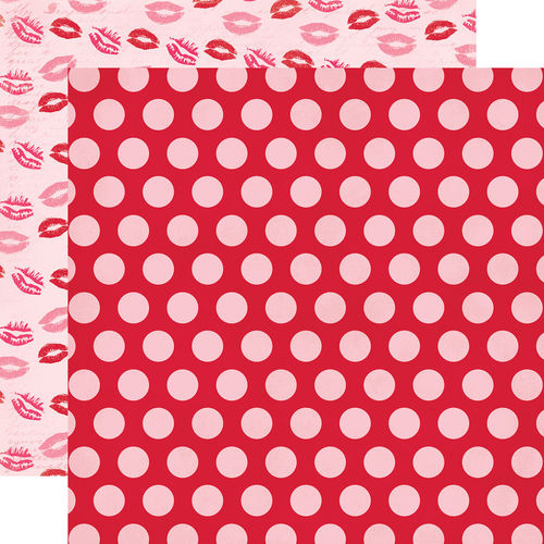 Kisses + Dots - doppelseitiges Scrapbooking Papier